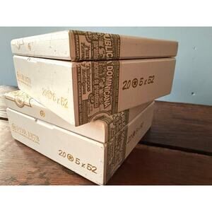 PDR 1878 Empty White Wooden Cigar Boxes | Set of 2